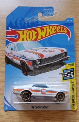 HOT WHEELS · '68 CHEVY NOVA · LONG CARD · BRANDNEU & SEALED · CHEVROLET
