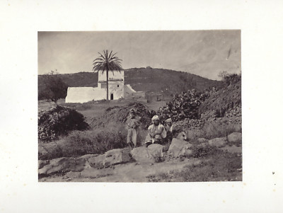 Joseph Pedra 1860 Tlemcen, Häuser und Ureinwohner, Fotoabzug Albumine