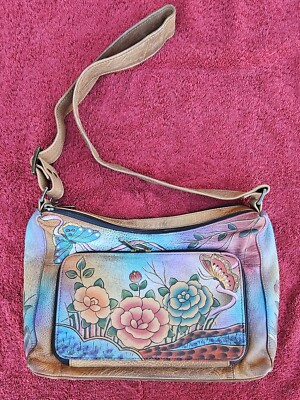 ANUSCHKA NWT Twin Top East-West Organizer+2 pouches-Premium Rose Antique 479