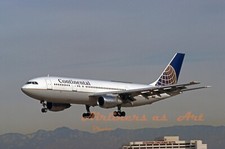 Continental Airlines Airbus A300B4 N222EA LAX in December 1991 8x12 Color Print
