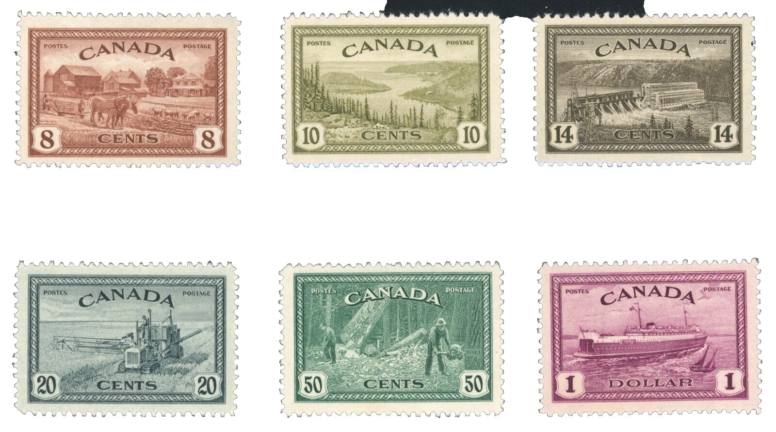Mint Never Hinged/MNH Historical Events Multi-Color Canadian Stamps