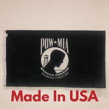 POW MIA Flag 3 ft. x 5 ft.  (MADE IN USA)