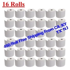 16 Rolls 450/Roll 4x6 Direct Thermal Shipping Labels - Zebra Eltron LP2844 ZP450