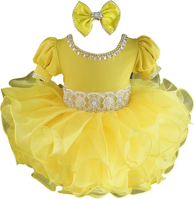 Jenniferwu Baby Girl Pageant Dress Handmade Beaded Dresses 18-24M