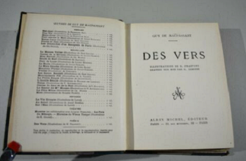 Des vers de Guy de Maupassant/G. Fraipont/G. Lemoine - 1927 - Livre illustré - Picture 2 of 3