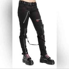 Tripp NYC Size 5 Daang Goodman Zipper Bondage Skinny Pants Alt Punk Goth New Y2K