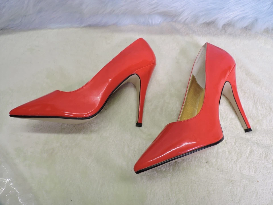 Новый винтажный высокий каблук красный 4,75 дюйма каблуки. Размер женщин 10 мужской 8,5 - Изображение 2 из 4