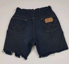 Vintage 60s 70s Wrangler Blue Bell Denim Jean Cut Off Shorts USA Rare Misses Vtg