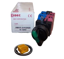 NEW IDEC 2 POSITON MOMENTARY SELECTOR SWITCH  HW1F-21F22QD-G-120V