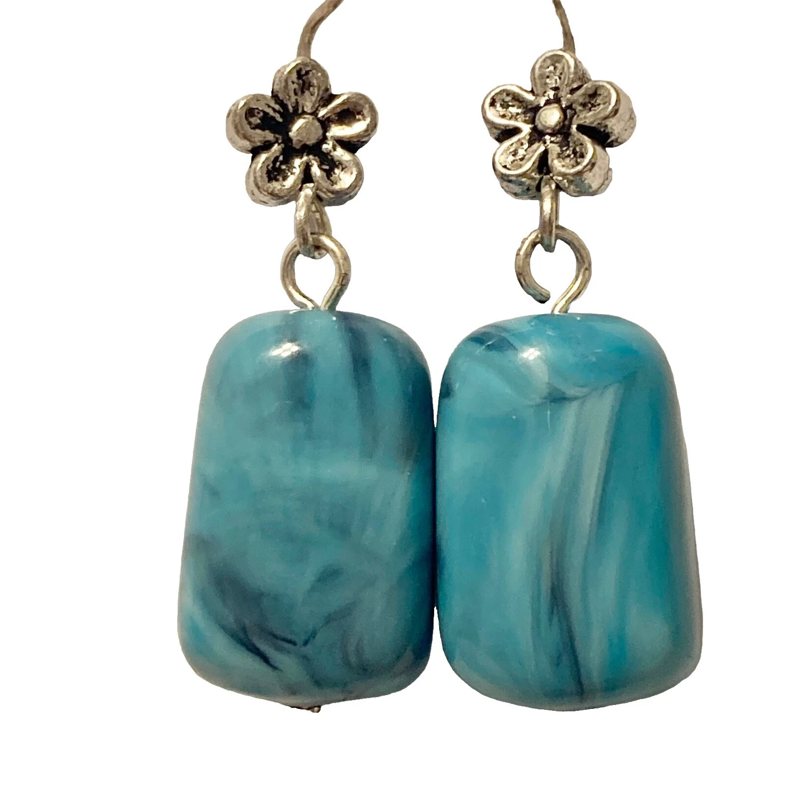 Chapado en Plata de acrílico Turquesa Joyería de Moda