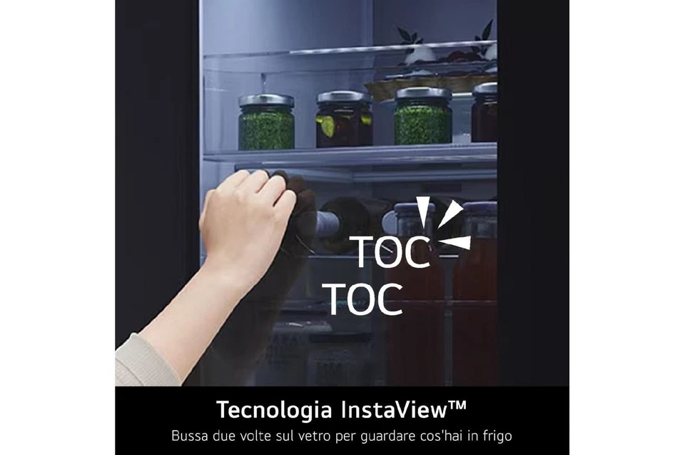 Lg Frigorifero Americano SidebySide 666L E No Frost InstaView Argento GMV960MBDE - Immagine 3 di 4