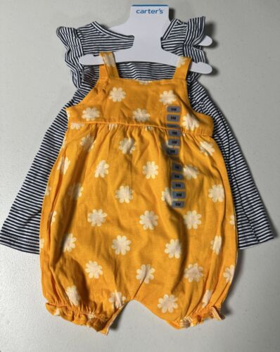 Carter's Girls 2 Piece Cotton Bodysuit Dress Set 9 Months
