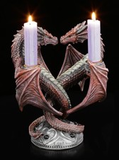 Drachen Kerzenhalter - Dragon Heart - Valentine's Edition - Anne Stokes Deko 