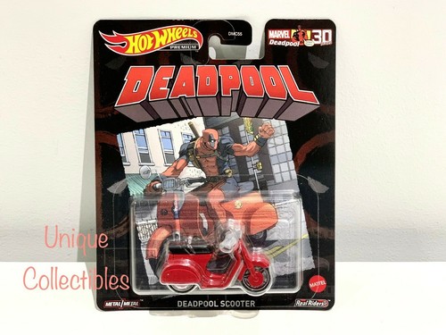 Hot Wheels Premium Deadpool Scooter Marvel 30 years Brand New - Picture 3 of 3