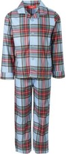 New Family PJ's Toddler Oversized Tartan Plaid Matching Pajamas Set, 2T-3T