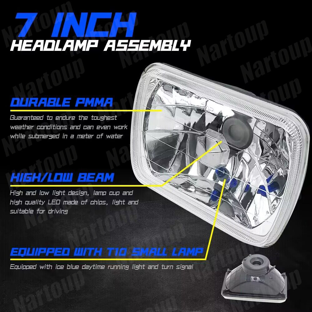 DOT Pair 7x6 5x7 LED Headlights For Chevy El Camino 1978-1981 Classic