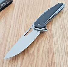 MTech Linerlock Assisted Folding Knife 3⅝" 3Cr13 Steel Blade Black Nylon Handle