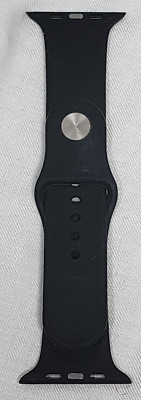 Silicone Solid Black Watch Band Wrist Strap For Smart Watch 40 mm