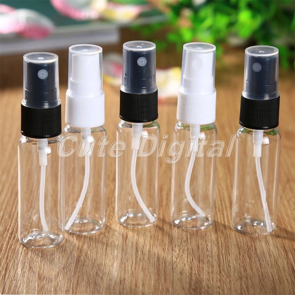 5pcs 20ml Travel Plastic Clear Empty Cosmetic Mini Spray Bottle Perfume