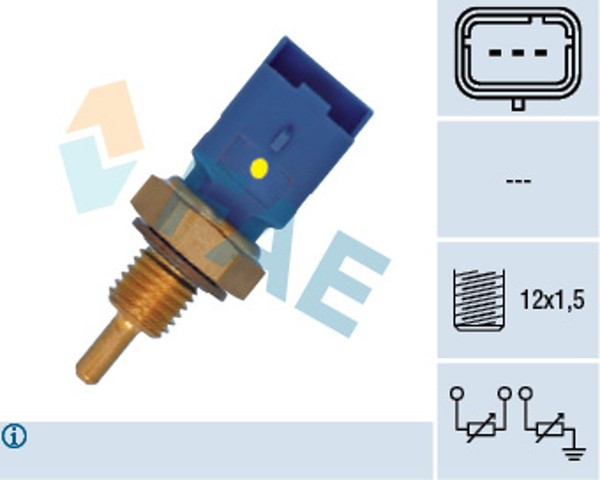 KüHlmittel Wasser Temperatur Sensor FAE 33795 FüR Fiat Peugeot Suzuki CitroËN 2-image