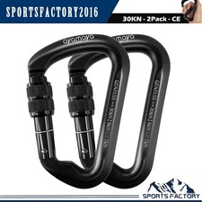 30KN Locking Climbing Carabiners Screwgate Large Clip Professional Rock Rescue