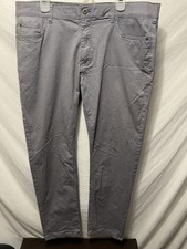 Member's Mark Mason Straight Fit 5 Pocket Men  s Pant Gray size 38x32 Flat Front