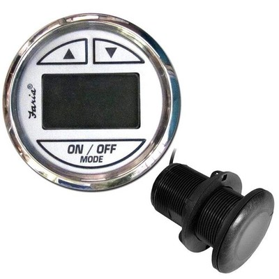 Faria Chesapeake White SS 2'' Depth Sounder with Thru-Hull Ducer #13894