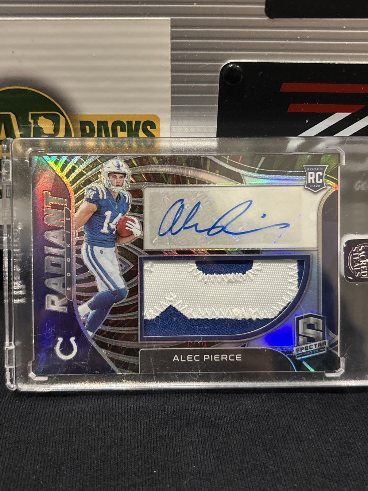 2022 Panini Spectra Radiant Rookie Patch Signatures Alec Pierce Hyper Prizm /60