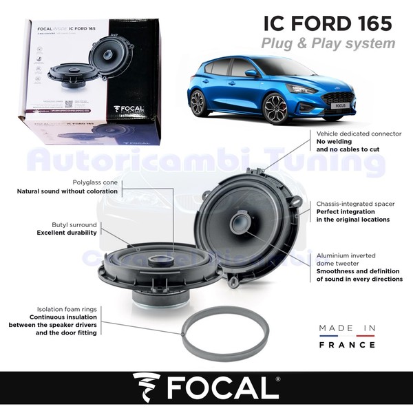 "Focal Plug&Play Posterior Lautsprecher 6,5\" 2-Wege Koaxial Schwarz 4 Ω 60 W"-image