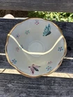 Vintage Hull Pottery Cereal Bowl B4 Ruffled Border Butterflies and flowers Rare