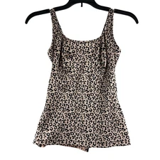 Ruby Ribbon Original Light Support Cami Leopard Animal Print Womens 32 Shapewear