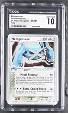 CGC 10 GEM MINT Metagross EX 95/101 EX Hidden Legends Holo Pokemon Card