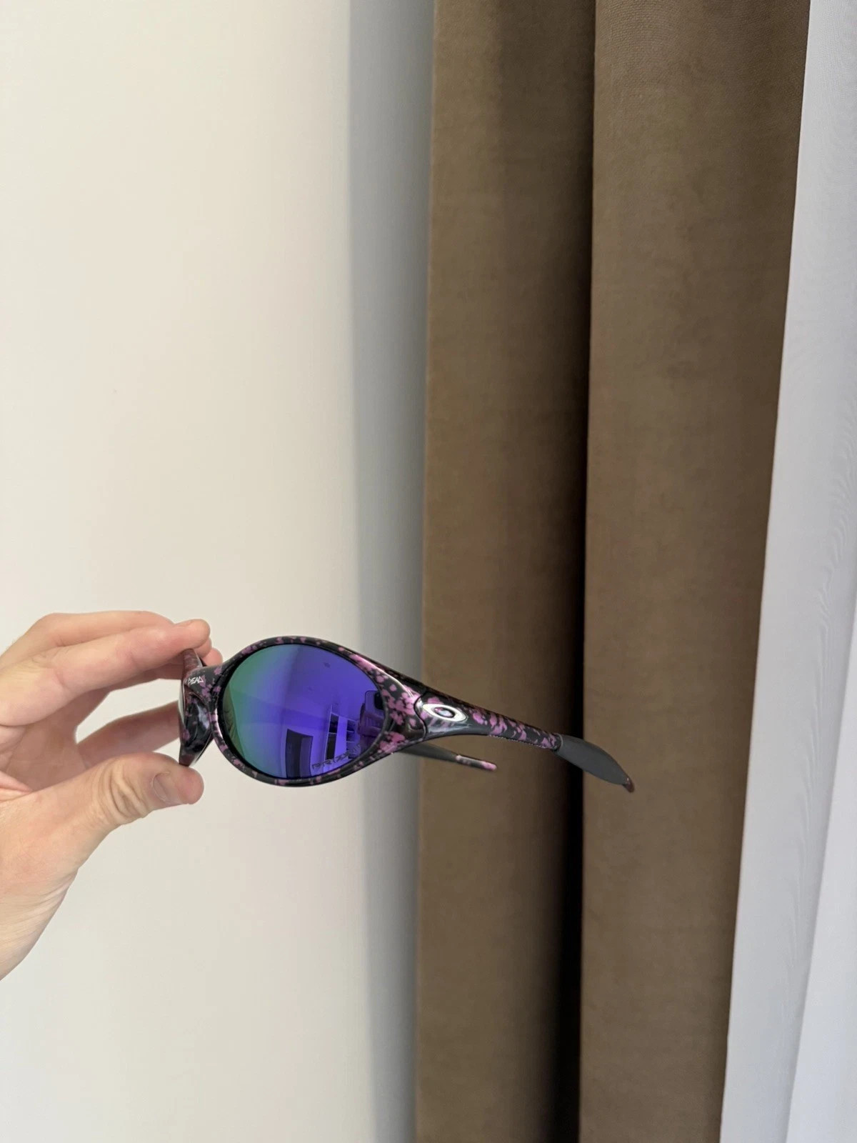 Vintage Oakley eye Jacket X Brain dead Purple Drip Sunglasses Hype Y2K GORPCORE