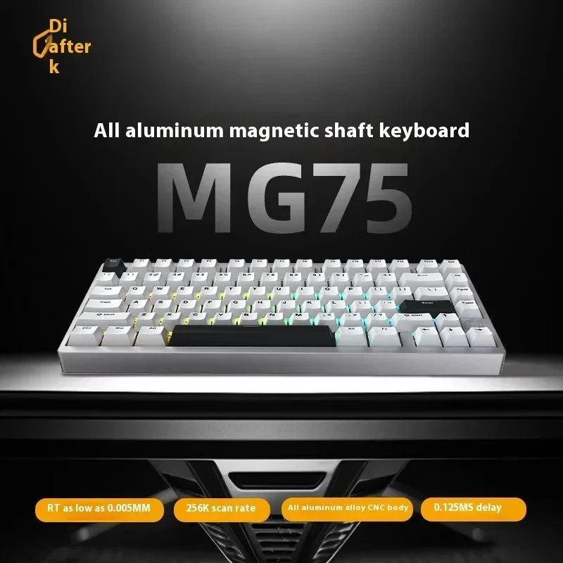 IROK MG75 PRO Magnetic Switch Keyboard Hot Swap Aluminum RGB 81 Keys Gaming - Image 2 of 4