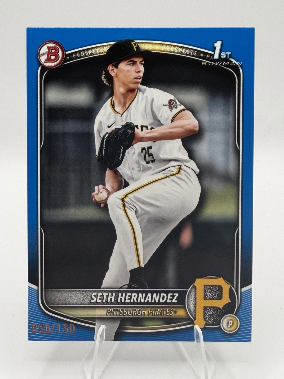SETH HERNANDEZ 2025 BOWMAN DRAFT 1ST BLUE BORDER PAPER PIRATES /150 Q5369