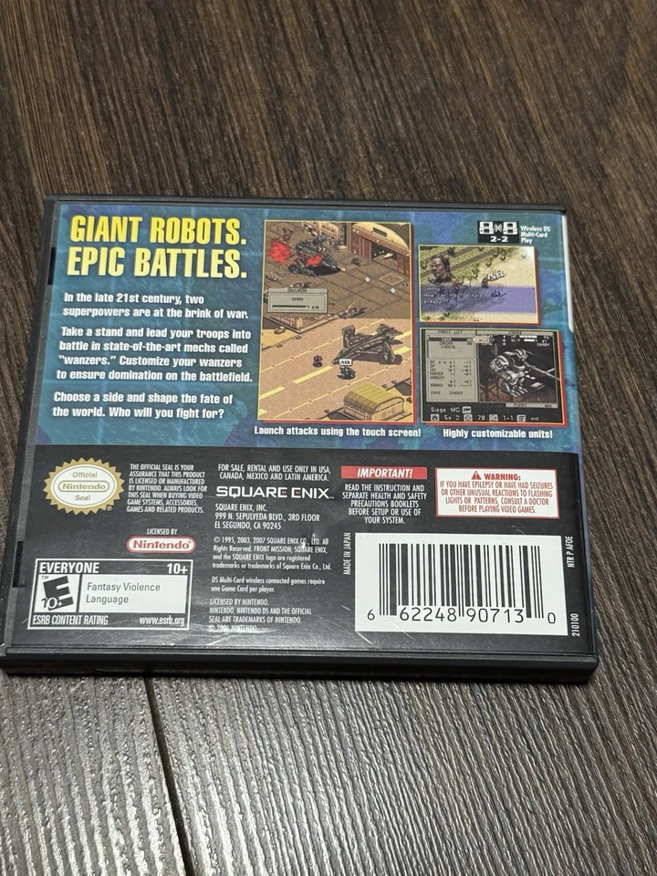 Front Mission Nintendo DS Square Enix 100% Complete w manual and inserts - Image 4 of 4