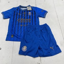 Club Deportivo Guadalajara Jersey Kit Youth Small Boys Blue Liga MX Soccer PUMA