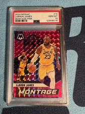 2024 PANINI MOSAIC MONTAGE PINK #19 LEBRON JAMES 8/149 PSA 10