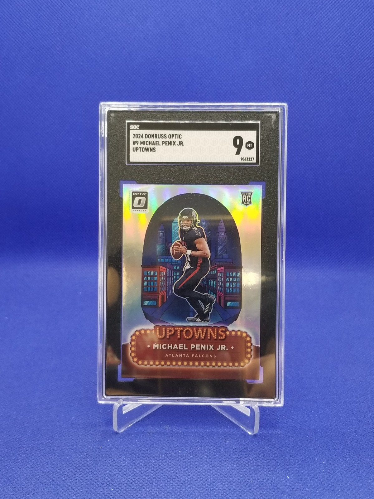 Michael Penix Jr. 2024 Panini Donruss Optic Uptowns #9 (RC) SGC 9 Mint