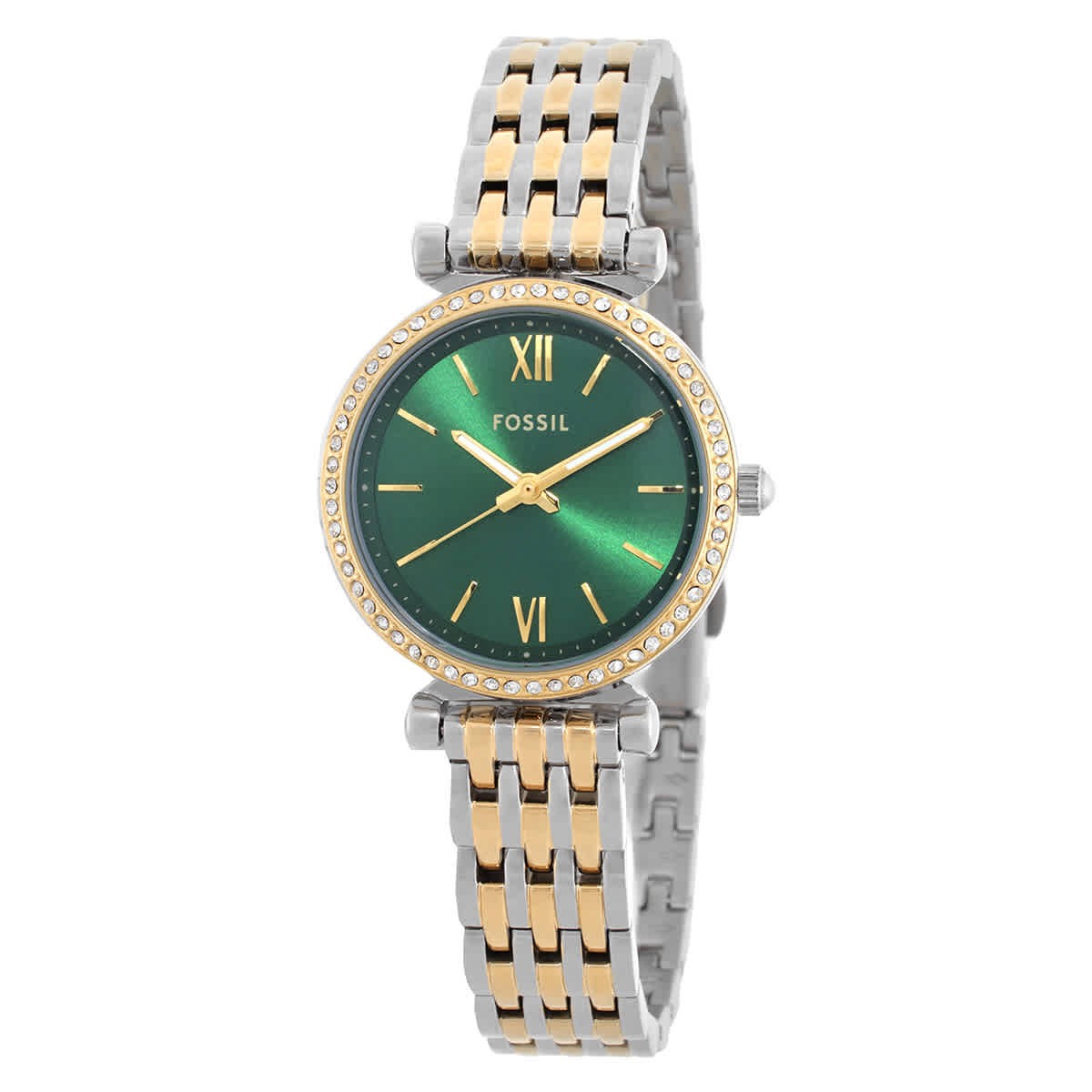 Fossil Carlie Quartz Crystal Green Dial Ladies Watch ES5439 | eBay