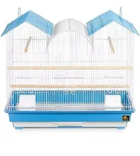 Prevue PetPrevue Hendryx Triple Roof Cockatiel Cage, Blue and White