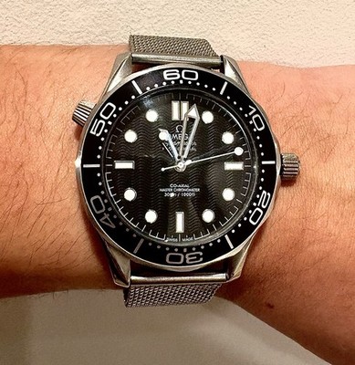 20mm Braided Stainless Mesh Band 300 Seamaster No Time To Die007 NTTD James Bond