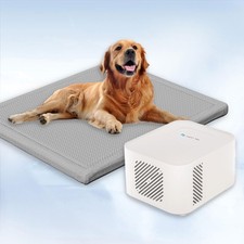 Pet Cooling Mat XL Water Pad Dogs Cats Machine Washable Gray Lucky System Summer