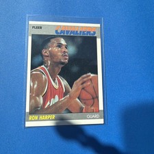 Ron Harper 1987-1988 Fleer NBA Card #49 Basketball Card Cavs 🌎0525