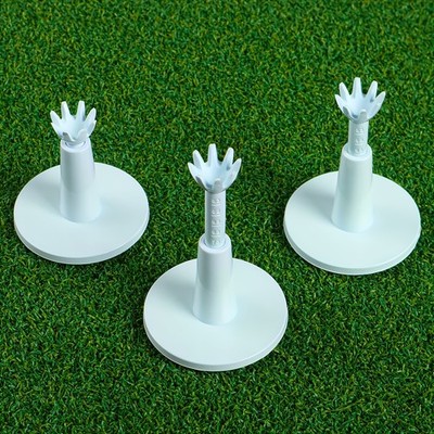 Golf Rubber Tee Adjustable 3/6 Pack, Unbreakable Height from 2.1'' to 2.9''