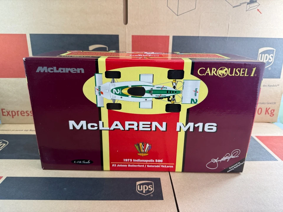 Carrusel 1:18 McLaren M16 Indianapolis 500 #2 Rutherford/McLaren 1975 Foto 2 de 4