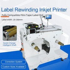 Intelligent label inkjet printing rewinder film tape printing batch number date
