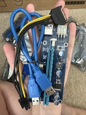 6-Pack 006C PCI-E 16x to 1x Powered Riser GPU Adapter 6 pin ETH