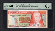 Guatemala 50 Quetzales 15-11-2006 P113a Uncirculated Grade 65