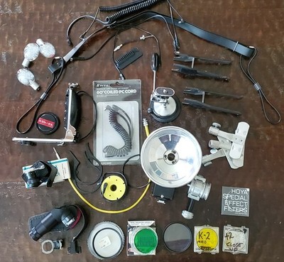 Vintage photography accessories lot Untested For Parts As-Is Filters Misc.